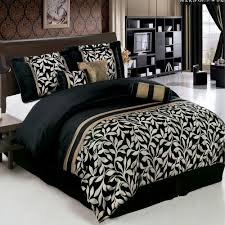 Modern Black And Gold Bedroom Set 11pc Chandler Black Gold Luxury Bedding Comforter Set With Microfiber Sheet Set Royaltradition Moder With Images Bedroom Comforter Sets Luxury Bedding Gold Comforter Set