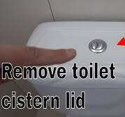 How to remove toilet cistern lid - Dual flush buttons