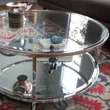 Contemporary Modern Glam Metal Glass Round Silver Coffee Table Shelf Furniture For Sale Online Ebay In 2020 Round Coffee Table Glam Coffee Table Silver Coffee Table