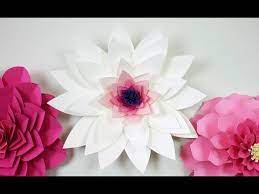 Paper Flowers Tutorial Scarlet Youtube Paper Flowers Paper Flower Tutorial Flower Tutorial