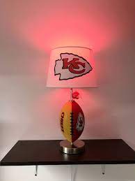 Kansas City Chiefs Football Lamp Nfl Man Cave Sports Lamp Kids Night Light Table Lamp Chiefs Kc Red And Yellow Chiefs L Night Light Kids Lamp Man Cave