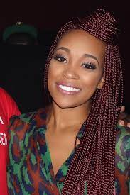 Monica S Top Red Hot Hair Moments Red Box Braids Box Braids Styling Box Braids Hairstyles
