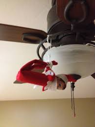 Elf Bound And Gagged Hanging From Ceiling Fan Christmas Spirit Ceiling Fan Hanging