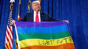 Maybe you would like to learn more about one of these? Donald Trump Unfurled A Rainbow Flag With Lgbt Written On It At A Rally In Greeley Colorado To Express His So Called Support Quartz
