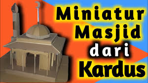 Kotak hantaran yang terbuat dari kardus bekas tentu lebih murah dan hemat. Miniatur Masjid Dari Kardus Youtube
