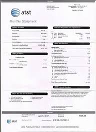 Phone Internet At T Bill Template Cable Bill Statement Template