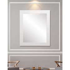 The 10 best travel mirrors. Brandtworks Decor 32 In W X 55 In H Framed Rectangular Bathroom Vanity Mirror In Matte White Av3l3 The Home Depot