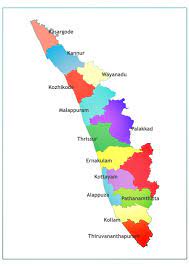 Map highlights all the districts of kerala with names and their boundaries. Jungle Maps Map Of Kerala In Malayalam