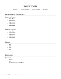anticipated graduation resume template