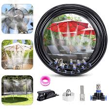 These homemade greenhouse ideas make use of recycled household materials in a fun new way. Fixget Mist Cooling System Outdoor Misting Kit Diy Irrigation System Patio Mister 32 8ft 10m Misting Line 12 Mist Nozzles For Patio Garden Greenhouse Trampoline Buy Online In Bahamas At Bahamas Desertcart Com Productid