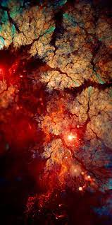 Abstract Fractal Shine Bright Red Wallpaper Abstract Red Wallpaper Abstract Art Wallpaper