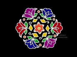 2019 Sankranthi Flower Rangoli Design With 15 8dots Rangoli With Colors Sankranthi Muggulu You Rangoli Designs With Dots Flower Rangoli Rangoli Designs
