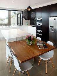 There are also modern wood dining tables with glass metal or wood tops. Kitchen Design Appealing Modern Kitchen Designs With Small White Marble Kitchen Island Also Contemporary Kitchen Cabinets Modern Kitchen Contemporary Kitchen