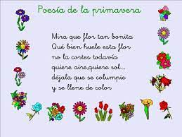 Clase De Elena 4 Anos Poesia De La Primavera Poesia De La Primavera Poemas De Primavera Para Ninos Poemas De Primavera