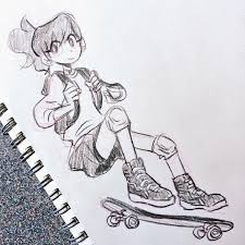 Summer Skateboarding And Job Hunting Ahaha Cartoon Art Styles Cartoon Art Cartoon Drawings