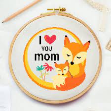 Our variety of projects includes options for holidays, special occasions and the everyday. Mother Cross Stitch Pattern I Love You Mom Cross Stitch Fox Etsy Cross Stitch Patterns Stitch Patterns Cross Stitch