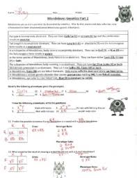 If the offspring of a test cross all have the dominant trait. Mendelian Genetics Worksheet Answer Key