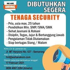 Lowongan kerja pt tazar guna mandiri padang terbaru 2021. Lowongan Satpam Security Semarang Gibran Waluyo 11 Feb 2021 Loker Atmago Warga Bantu Warga