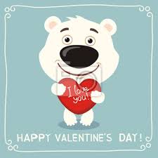 Das brauchtum dieses tages geht auf das fest des heiligen valentinus zurück, eines märtyrers, in dessen hagiographie möglicherweise die vitae mehrerer märtyrer dieses namens zusammenflossen. Frohlichen Valentinstag Ich Liebe Dich Lustige Eisbar Mit Herz Leinwandbilder Bilder Nubes Schone 14 Februar Myloview De