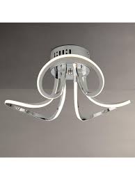 John Lewis Partners Ora Semi Flush Led Ceiling Light Gold Ceiling Lights Led Ceiling Lights Led Ceiling