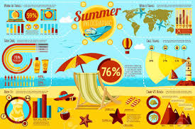 Set Of Summer And Travel Infographic Elements With Icons Different