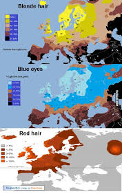 Red Hair Blonde Hair Blue Eyes In Europe Europe Map Blue Eyes Blonde Hair Map