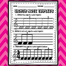 Develop your music reading skills using the rhythmic dictation exercise. Trace It Draw It Perform It Music Eighth Note Triplets By Mr G The Music T