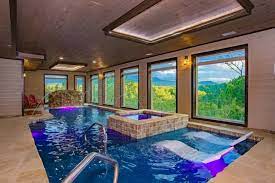 Discover a selection of more than 10,000 vacation rentals in pigeon forge, tn that are perfect for your trip. Want A Cabin With A Pool Smoky Mountain Retreat Is A 17 Bedroom Cabin With A Private Indoor Pool And A Lot More Amen Indoor Pool Cabins In The Smokies Cabin