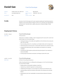 Writing a great front end developer resume is an important step in your job search journey. Front End Developer Resume Example Resume Examples Web Developer Resume Simple Resume Template