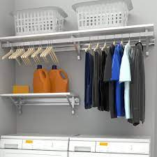 Current offerings include a closet rod combined with the install the shelf/rod combo into the wall brackets. Laundry Hanging Rod Wayfair