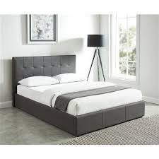 Rustic natural bed with extra storage. Nspire Hydraulic Lift Platform Storage Bed Queen Grey 101 277q Gy Rona