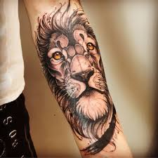 Lion New School Dot Line Sketch Work Tattoo On Forearm By Gaby At Tattoo Anansi Munich Germany Animal Tattoos For Men Tattoos For Guys Cool Tattoos For Guys