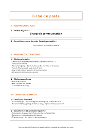 Jun 05, 2021 · exemple personnel note de service horaire de travail : Modeles De Fiche De Poste A Telecharger