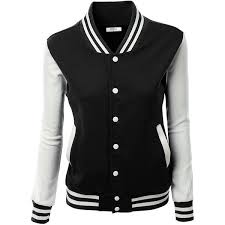 Black And White Varsity Jacket Womens Pin On Polyvore