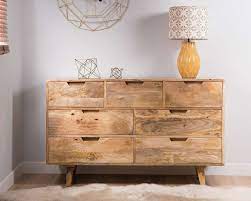 Retro Solid Mango Wood Large Chest Of Drawers Chest Of Drawers Decor Solid Wood Chest Solid Mango Wood