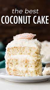 Fluffy And Moist Coconut Cake This Coconut Layer Cake Features Shredded Coconut Coconut Milk And Cr Coconut Recipes Coconut Cake Recipe Coconut Milk Recipes