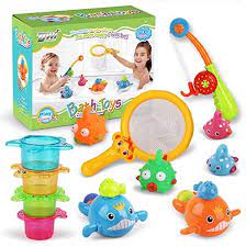 Bath toys that don't trap mold inside. Tim 12pcs Bath Toys Mold Free Fishing Game Clockwork Swimming Whale Water Table Swimming Pool Bath