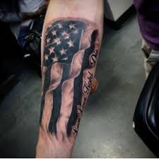 American flag tattoos designs are very versatile, and they work well in different styles and sizes. Traditional American Forearm Tattoos For Men Novocom Top