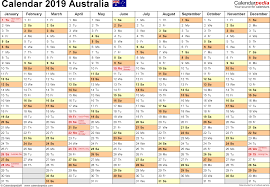 australia calendar 2019 free printable pdf templates