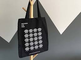 Download Free Black Tote Bag Mockup Psd