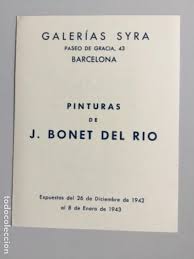 josé bonet del rio // invitación exposición //