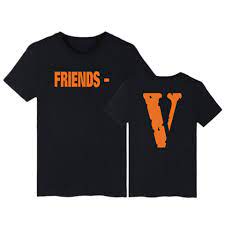 Vlone Friends Shirt Short Black Tee Vlone Fragments A Ap Asap Rocky T Shirt Asap Rocky T Shirt Print T Shirt Friends Shirt
