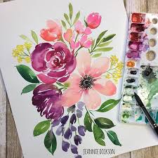 Learn how to paint watercolor flowers. Pin By Lynn Nourish And Nestle Cr On Crafts Watercolor Flower Drawing Watercolor Flowers Paintings Flower Painting