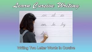 All good writing makes good use of connectors. Two Letter Words For Children Writing Two Letter Words In Cursive Two Letter Words For Toddlers Youtube