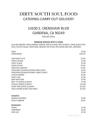 Maybe you would like to learn more about one of these? Menu Of Dirty South Soul Food In Lawndale Ca 90260