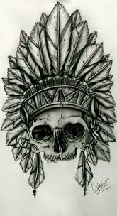 Drawing Ideas Skull Etsy 33 Ideas For 2019 Indian Skull Tattoos Native Tattoos Skull Tattoos