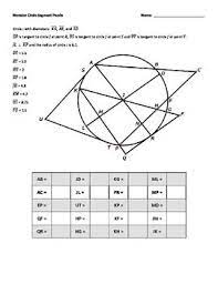 Click here to download worksheet. Monster Circle Puzzle 2 Segments Formed By Secants Tangents And Chords Circle Math Math Geometry Teaching Geometry