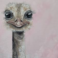 Something Very Different For This Commission Oil On Canvas 42cm X 59 4cm Ostrich Emu Oilpainting Oilonc Animal Paintings Daily Art Animal Tattoo