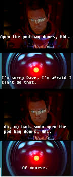 A few words were spoken quietly and are hard to transcribe such as the last by michaels on the moon shuttle. 2001 A Space Odyssey Would Have Been So Much Simpler If Hal Ran Unix Linuxmemes