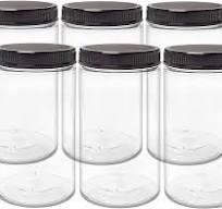 Custom Empty Food Grade PET Plastic Jars Containers With Lids for Foods 2 4  6 8 12 oz Food Cosmetics Jars Peanut Butter Jar